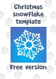 Christmas snowflake template - free version