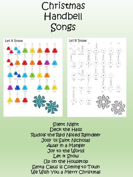 Christmas songs for hand bells or iPad xylophone app by Vari Lingual