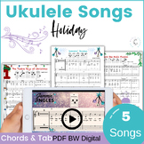 Christmas songs on a Ukulele Music Holiday Performance & p