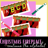 Christmas stockings continue the alphabet ELA activity for