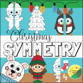 Christmas symmetry activity NO PREP worksheets