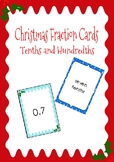 Christmas tenths and hundredths card games