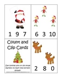 Christmas themed Count and Clip preschool learning activit