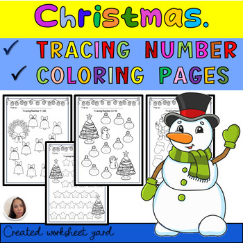 Preview of Christmas tracing number to 100 , Math Christmas coloring pages