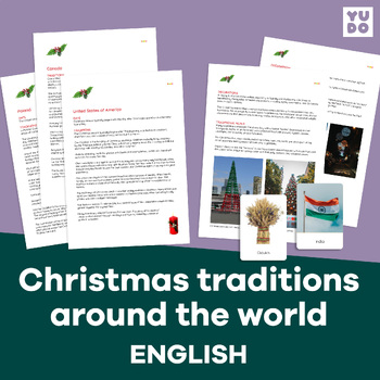 Preview of Christmas traditions around the world workbook lesson
