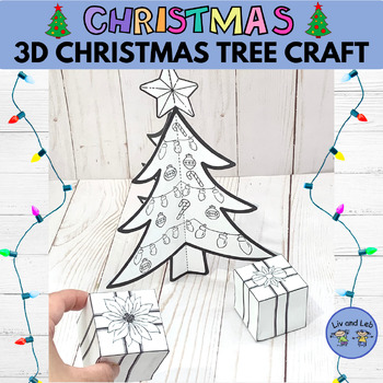 Christmas tree 3D craft- Winter Holiday activities by Liv and Leb