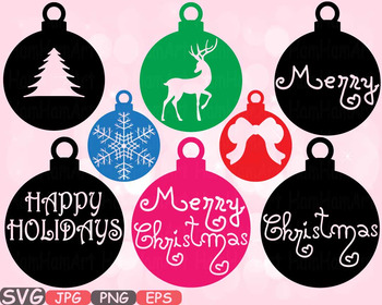 Download Christmas Tree Ornament Happy Holidays Clipart Snowflake Rudolph Reindeer 553s