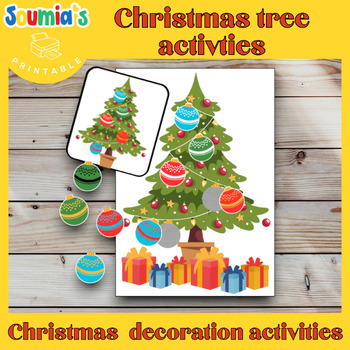 Preview of Christmas tree activity | Christmas decoration activity | matching activity
