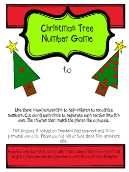 Christmas tree puzzle by Preschool in the Sunshine | TPT