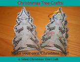 Christmas tree crafts. Crowns, 4-sided paper tree, bookmar