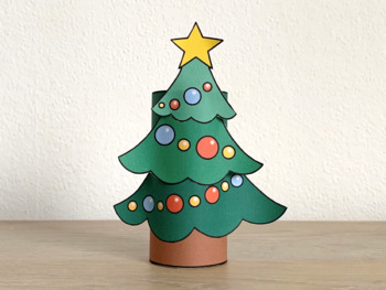 Christmas toilet paper roll craft Printable Decoration Winter Holiday  Coloring