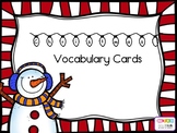Christmas vocabulary cards