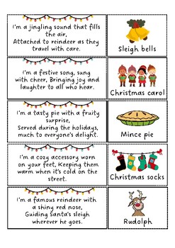 Christmas vocabulary riddles. by Let's Study | TPT