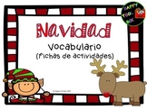 Christmas vocabulary worksheets (Spanish)