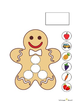 Preview of Christmas/winter themed gingerbread man category activity