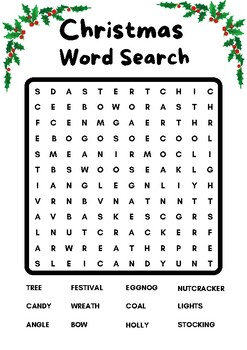 Word search and Maze game Christmas activities worksheet by Thikamporn ...