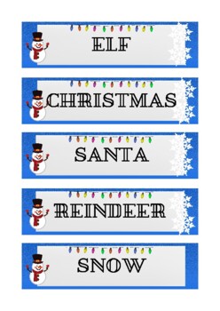 Preview of Christmas word wall