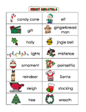 Christmas word wall and picture dictionary