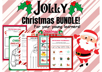 Preview of Christmas worksheets, games, and activity BUNDLE