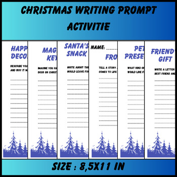 Preview of Christmas writing prompts |  writing prompts | writing prompts winter | winter