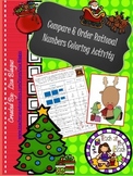 Christmas/Holiday Compare & Order Rational Number Coloring