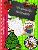 Christmas/Holiday Solving Inequality Coloring Activity