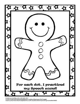 Preview of Christmas/Holiday Speech Dots - Articulation Craftivity for Speech Therapy