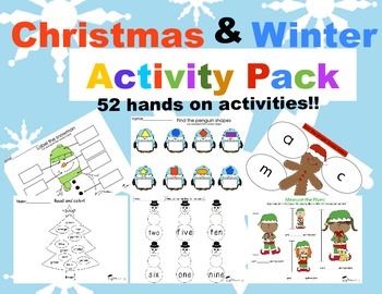 Preview of Christmas/Winter Activity Pack FREE 81 Pages!!