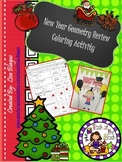 Christmas/Winter/New Years Geometry Review Coloring Activity