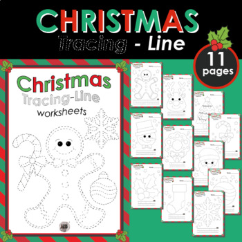 ★FREE★ Christmas_Worksheets_Tracing Line by Leah Moon | TPT
