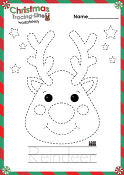 ★FREE★ Christmas_Worksheets_Tracing Line by Leah Moon | TPT