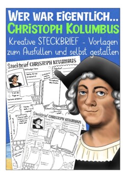 Preview of Christoph Kolumbus Steckbrief -  Deutsch fact file Worksheet / Arbeitsblatt