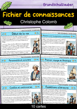 Preview of Christophe Colomb - Fichier de connaissances - Personnages célèbres (français)