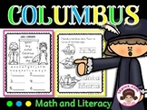 Christopher Columbus Math and Literacy (Fun Worksheets for kids!)