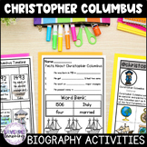 Christopher Columbus Biography Activities for Kindergarten