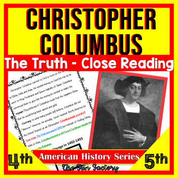 Preview of Christopher Columbus - Close Reading - Fact and Opinion - US History