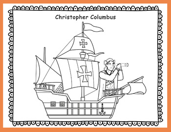 columbus three ships coloring pages