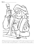 Christopher Columbus Coloring and Tracing Activity