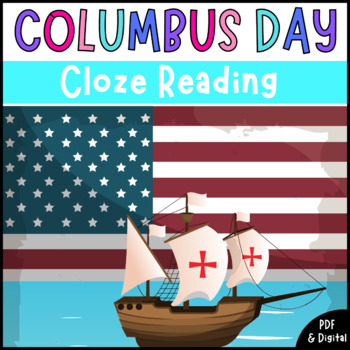 Preview of Christopher Columbus Day | Cloze Reading Activity | Digital
