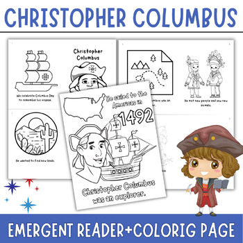 Preview of Christopher Columbus Day: Mini-Book Early Reader Kindergarten and First Grade