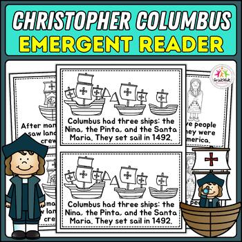 Preview of Christopher Columbus Day Mini Book for Emergent Readers, End of Year Activities