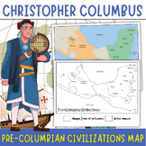 Christopher Columbus Day : Pre-Columbian Civilizations Map