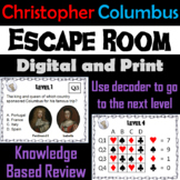 Christopher Columbus Activity Escape Room - Social Studies