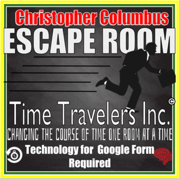 Preview of Christopher Columbus Escape Room Time Travelers Inc. Columbus Day