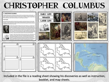 Preview of Christopher Columbus - Map and Booklet Project