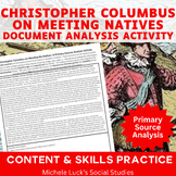 Christopher Columbus Meeting Natives American Document Ana