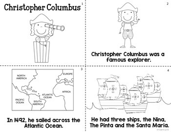 Christopher Columbus Mini Book And Worksheet By The Hawk S Nest Tpt