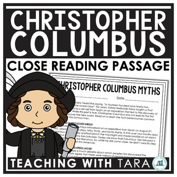 Preview of Christopher Columbus Reading Comprehension Passage | Close Reading Activities