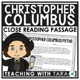 Christopher Columbus Reading Comprehension Passage | Close