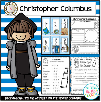 Preview of Christopher Columbus with Informational Text, Crafts and Activities